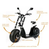 KnuMo II VGT 3KW 70kmh Fatwheel LowRide Scooter mit Doppelmotor